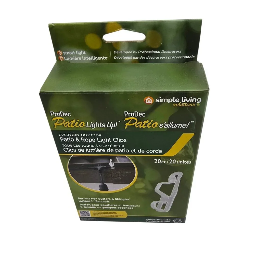 ProDec Patio Lights Up! Everyday Outdoor Patio & Rope Light Clips 20 ct NEW